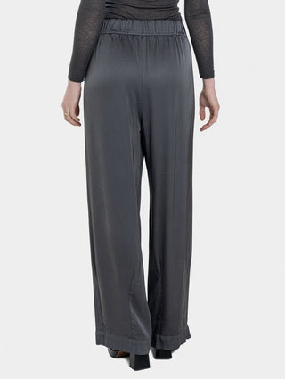 Satin Pleated Hem Trousers - Baci Fashion