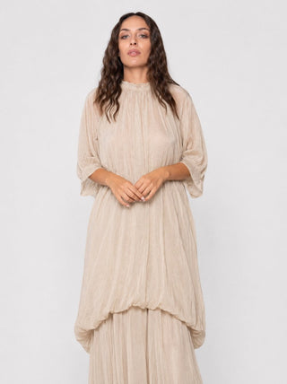 Scarf Neck Balloon Tunic - Baci Fashion