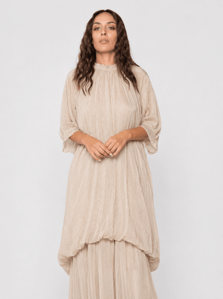 Scarf Neck Balloon Tunic - Baci Fashion