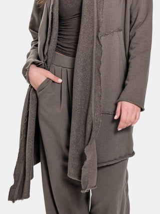 Shawl Collar Cardi with Topstitch Pockets - Baci Fashion