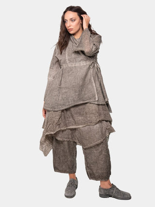 Shawl Collar Wrap Top - Baci Fashion