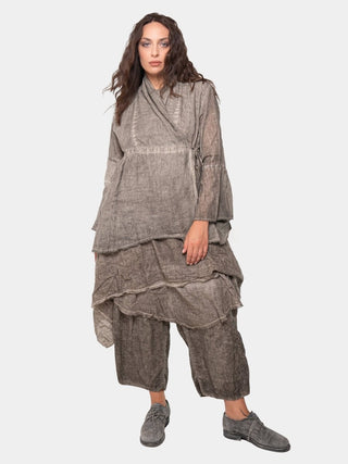 Shawl Collar Wrap Top - Baci Fashion