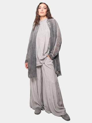 Sheer Collared Longline Shirt - Baci Fashion