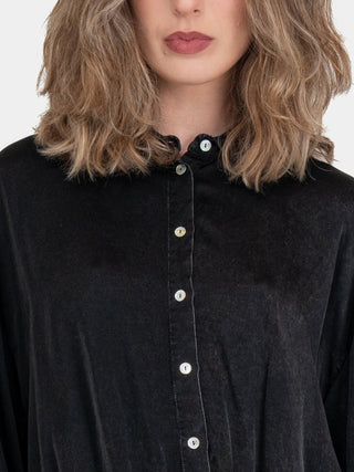 Short Bolero Shirt with Drawstrings - Baci Fashion