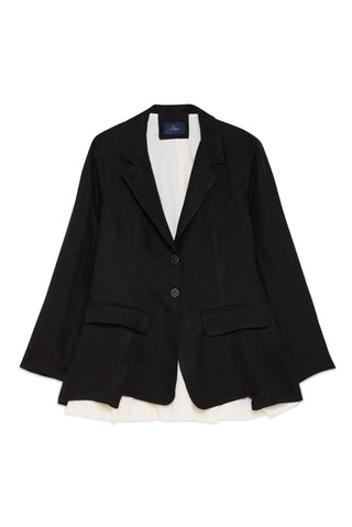 Short Jacket with Side Slits and Raw - Edge Hems - Baci Fashion