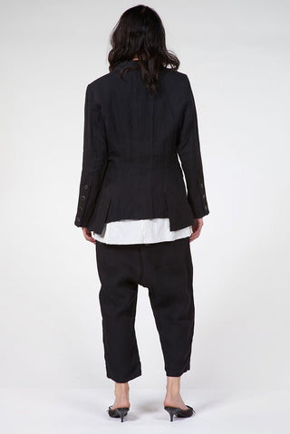 Short Jacket with Side Slits and Raw - Edge Hems - Baci Fashion