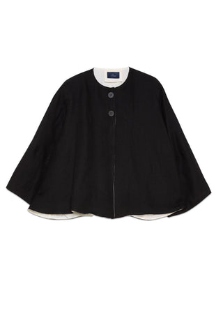 Short Linen Jacket with Puff Sleeves - Baci Fashion