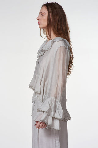 Short Shirt with Ruffles - Baci Fashion