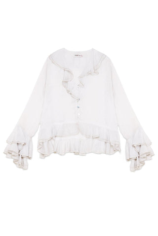 Short Shirt with Ruffles - Baci Fashion