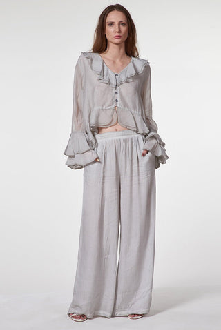 Short Shirt with Ruffles - Baci Fashion