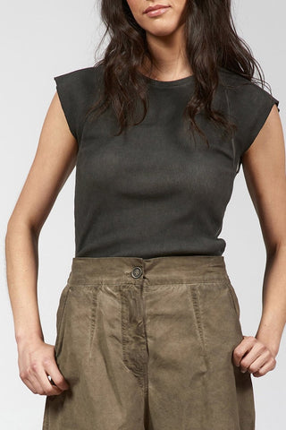 Short Sleeve Ribbed Top - Baci Fashion