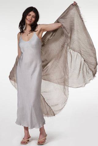 Silk and Satin Duster Coat - Baci Fashion