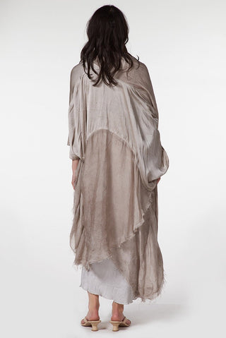 Silk and Satin Duster Coat - Baci Fashion