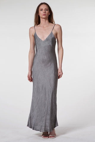 Silky Long Dress with Strings - Baci Fashion