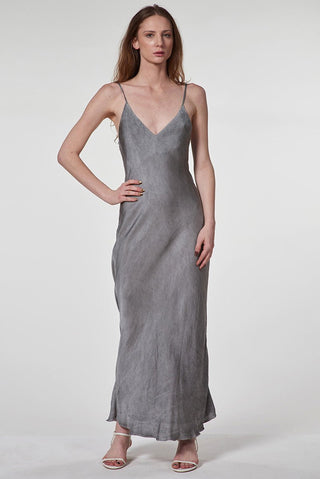 Silky Long Dress with Strings - Baci Fashion