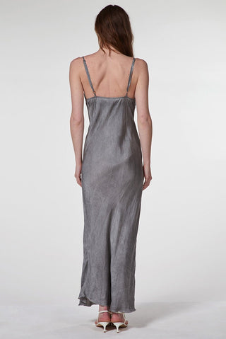 Silky Long Dress with Strings - Baci Fashion