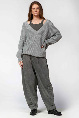 Slanted Seams Pants - Baci Fashion