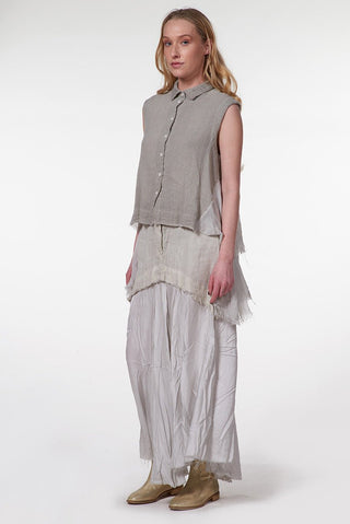 Sleeveless Shirt with Side Slits - Baci Fashion