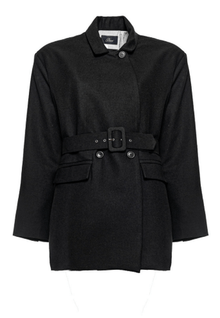 Solid - Colored Jacket with Belt - Baci Fashion