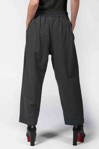 Solid - Colored Pants with Knee Darts - Baci Fashion