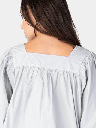 Square Neck Organic Cotton Peasant Blouse - Baci Fashion