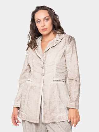 Stonewash Shell Button Jacket - Baci Fashion