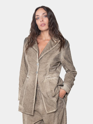 Stonewash Shell Button Jacket - Baci Fashion