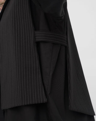 Striped Back Tie Cotton Blend Vest - Baci Fashion