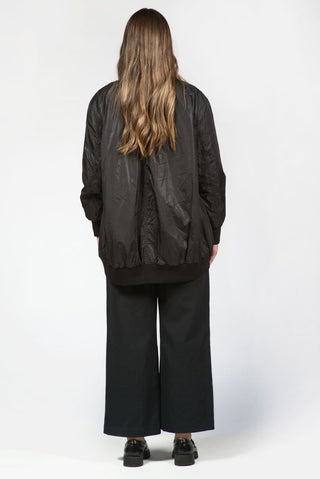 Striped Double Breasted Bomber Jacket - Baci Fashion