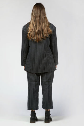 Striped Jacket with Belt - Baci Fashion