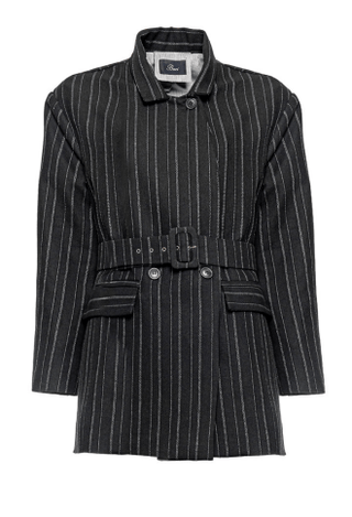 Striped Jacket with Belt - Baci Fashion