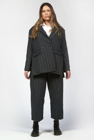 Striped Jacket with Belt - Baci Fashion