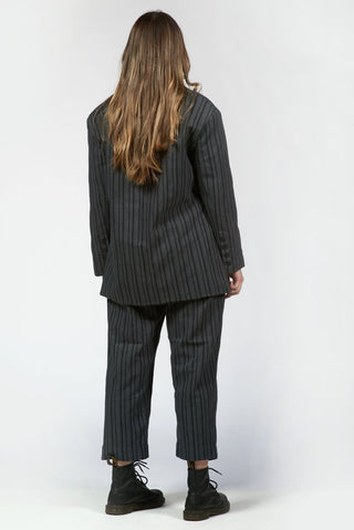 Striped Jacket with Belt - Baci Fashion