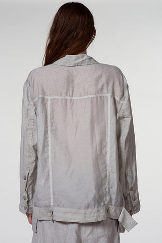 Striped Jacket with Front Pockets - Baci Fashion