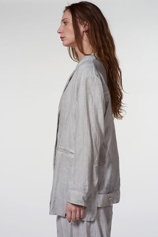 Striped Jacket with Front Pockets - Baci Fashion