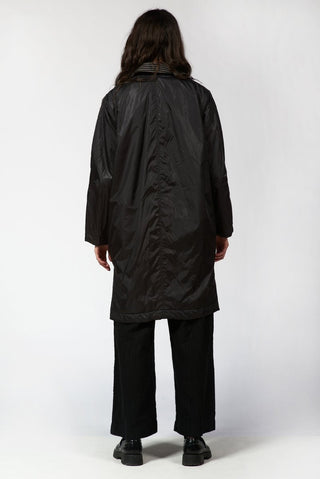 Striped Men - Style Coat with Nylon Back Panel - Baci Fashion