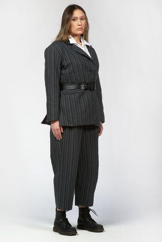 Striped Pants with Knee Darts - Baci Fashion