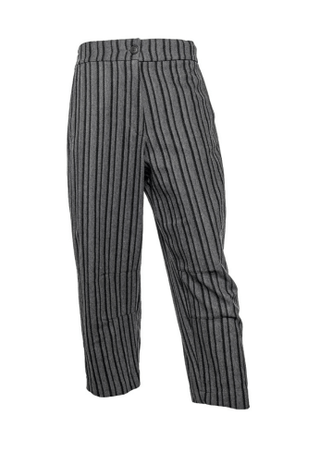 Striped Pants with Knee Darts - Baci Fashion