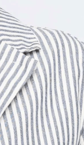 Striped Seamed Button-Up Gilet - Baci Fashion