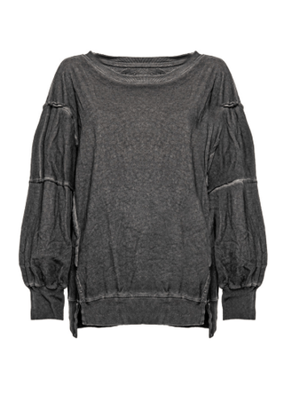 Sweatshirt with Wrist Cuts - Baci Fashion