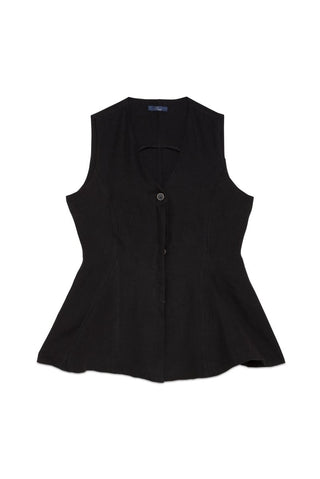 Tailored Linen Vest - Baci Fashion