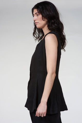 Tailored Linen Vest - Baci Fashion