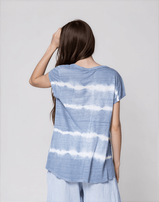Tie - Dye Deep V - Neck Tee - Baci Fashion