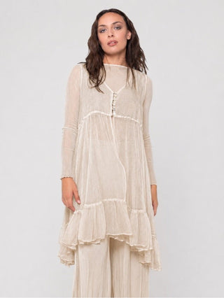 Tiered Button Down Tunic Tank - Baci Fashion