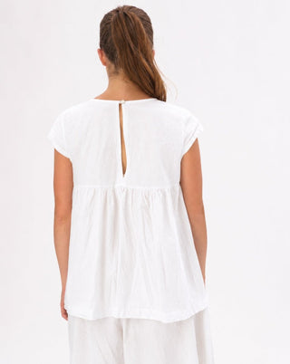 Tiered Waist Ruffled Organic Shirt - Baci Fashion