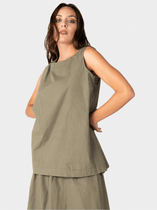 Top Stitched Cotton Tank - Baci Fashion
