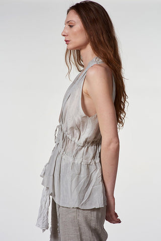 Top with Double Waist Ties - Baci Fashion