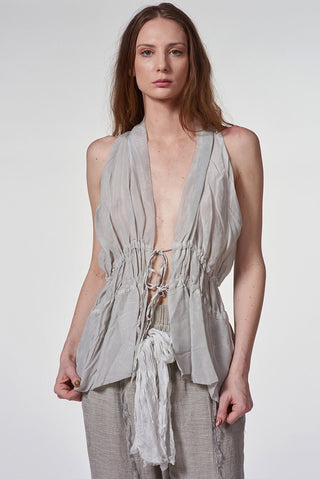 Top with Double Waist Ties - Baci Fashion