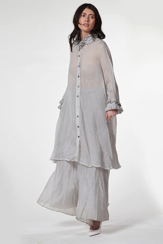 Tunic with Ruffles on Sleeves and Neckline - Baci Fashion