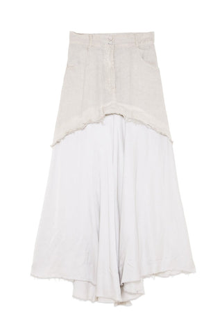 Two - Fabric Flared Skirt - Baci Fashion